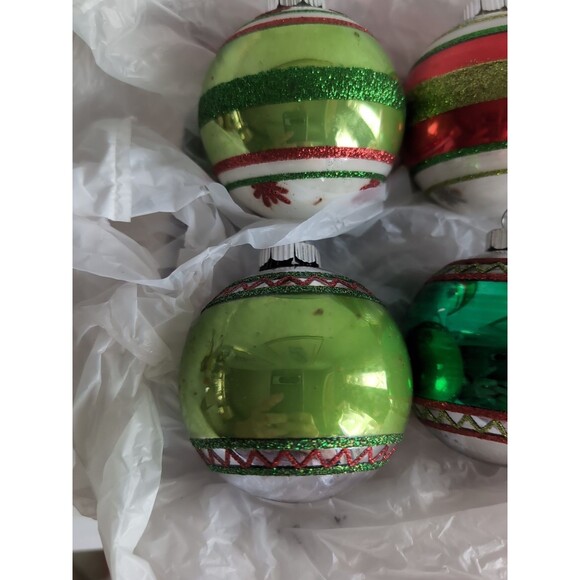 Radko Christmas Ornaments Vintage Stiped Indent Vintage Large - Picture 6 of 9